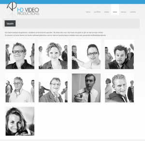 Weergave Site HD Videoproductions toendertijd